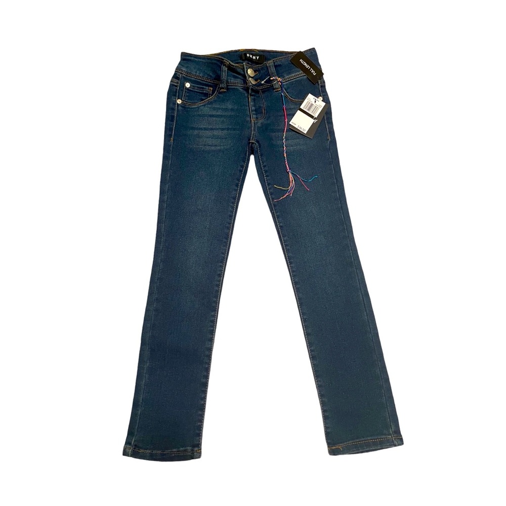 NWT DKNY Union Wash Full Length Girls Stretch Skinny Jeans Size 7